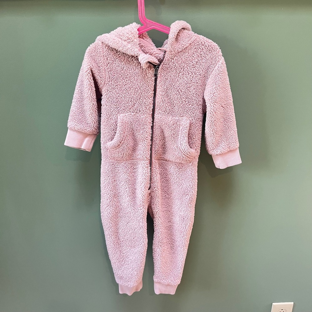 Hanna Andersson Pink Fleece Jumpsuit